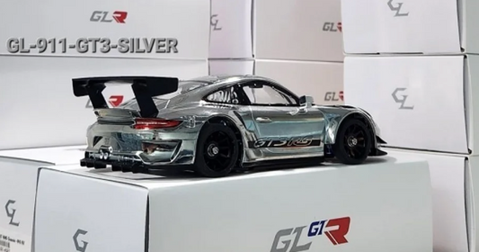 GL racing 1/28 GL 911 GT3 body- SILVER *Wheel Base 98mm* GL-911-GT3-SILVER ศูนย์ไทย