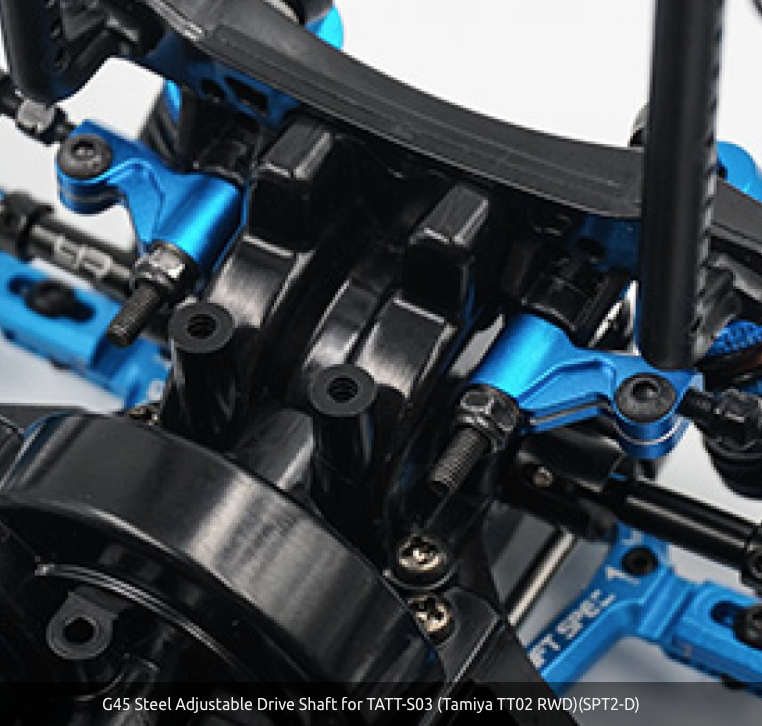 Yeah Racing G45 Steel Adjustable Drive Shaft for TATT-S03 (Tamiya TT02 RWD)(SPT2-D) TATT-018 ศูนย์ไทย