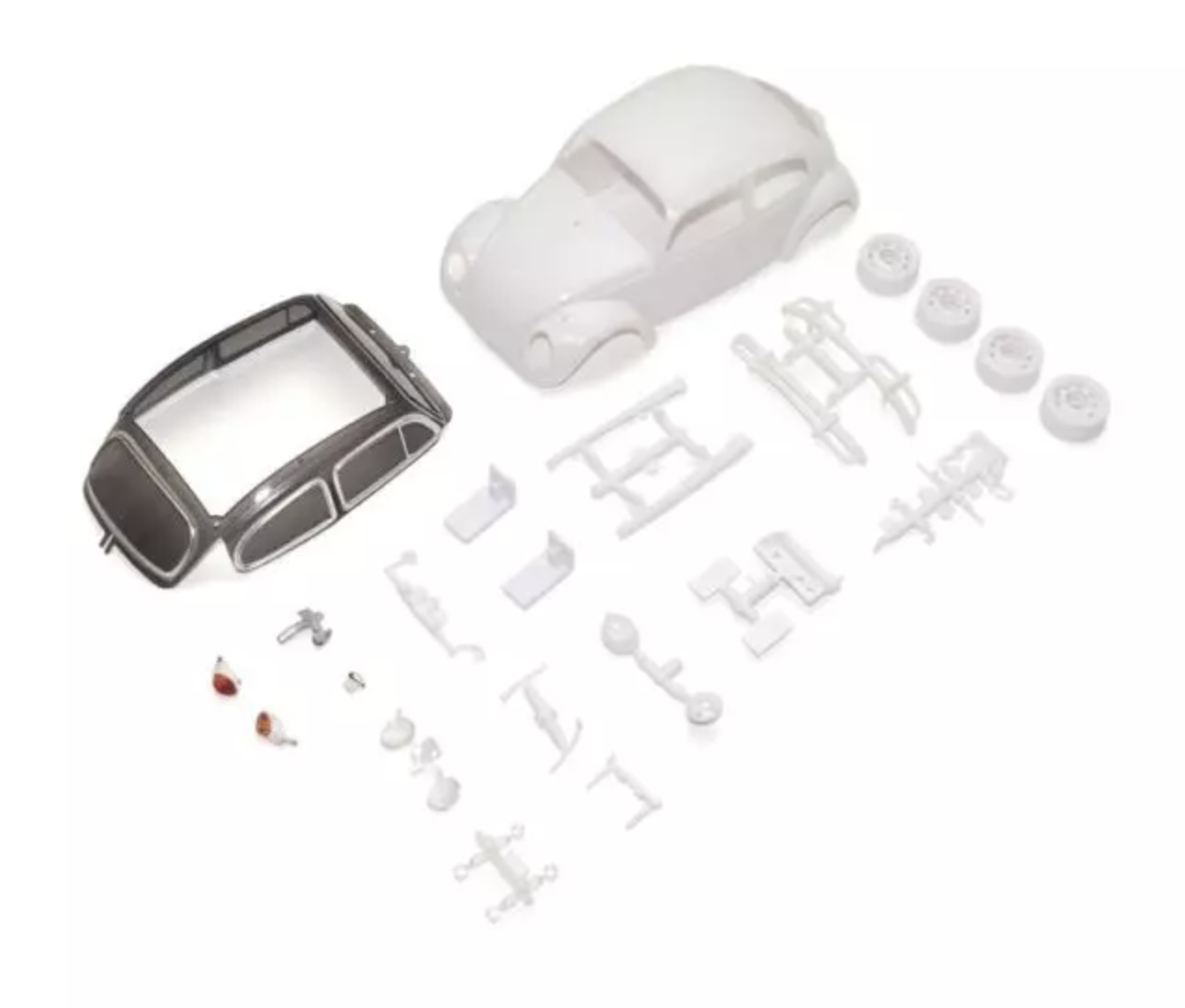 KYOSHO VW Beetle 1966 Model White Body set (w/rims) MZN240 ศูนย์ไทย
