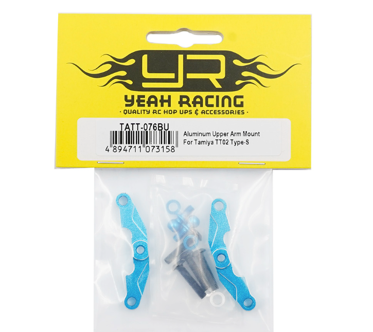 Yeah Racing Aluminum Upper Arm Mount For Tamiya TT02 Type-S SRX SR TATT-076BU ศูนย์ไทย