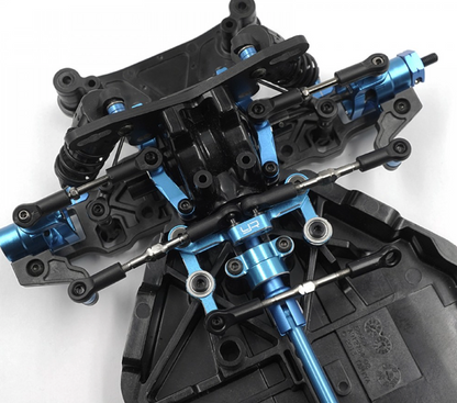 Yeah Racing Aluminum Long Tie-Rod Steering Set For Tamiya TT-02 SR/SRX TATT-087BU ศูนย์ไทย