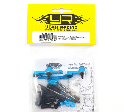 Yeah Racing Aluminum Long Tie-Rod Steering Set For Tamiya TT-02 SR/SRX TATT-087BU ศูนย์ไทย