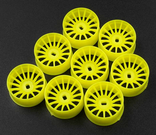 Yeah racing Plastic Wide Rim Set 11mm (Offset 0 +1 +2 +3) Florescent Yellow For 1/28 AWD Mini-Z  WL-0168FYW (ศูนย์ไทย)