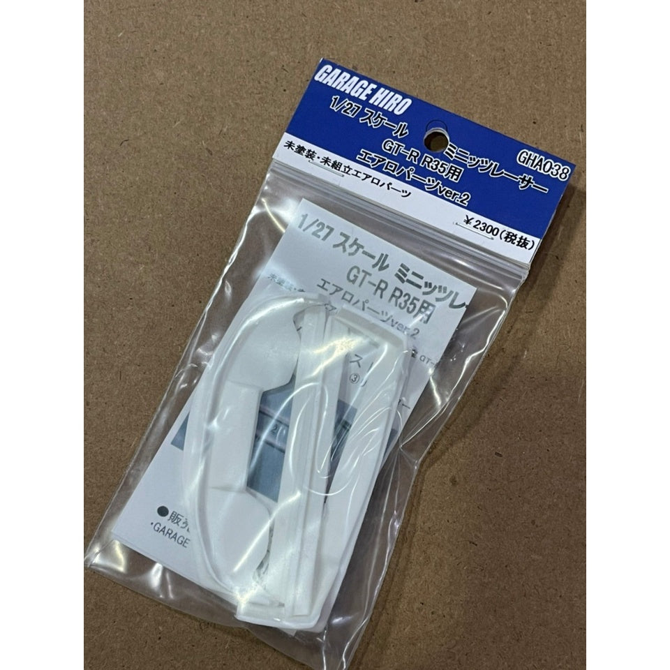 Garage Hiro GHA038 Aero Parts Set Ver.2 for NISSAN GT-R R35 (KYOSHO MINI-Z Racer) (ไม่รวมบอดี้)