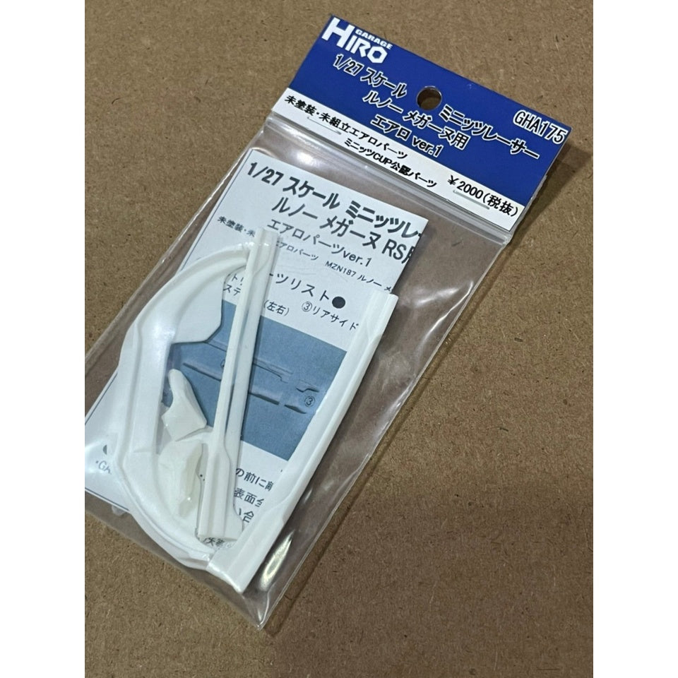 Garage Hiro GHA175 Aero Parts Set Ver.1 for RENULT MEGANE RS  (KYOSHO MINI-Z Racer) (ไม่รวมบอดี้)