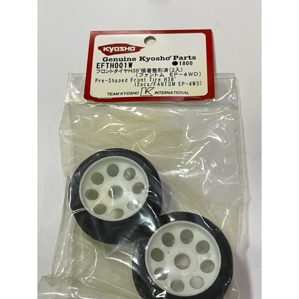 Kyosho EFTH001W Pre-Shaped Front Tire H38ﾟ(2pcs/FANTOM EP-4WD)