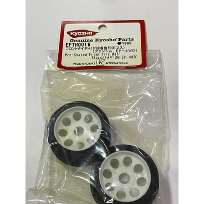 Kyosho EFTH001W Pre-Shaped Front Tire H38ﾟ(2pcs/FANTOM EP-4WD)