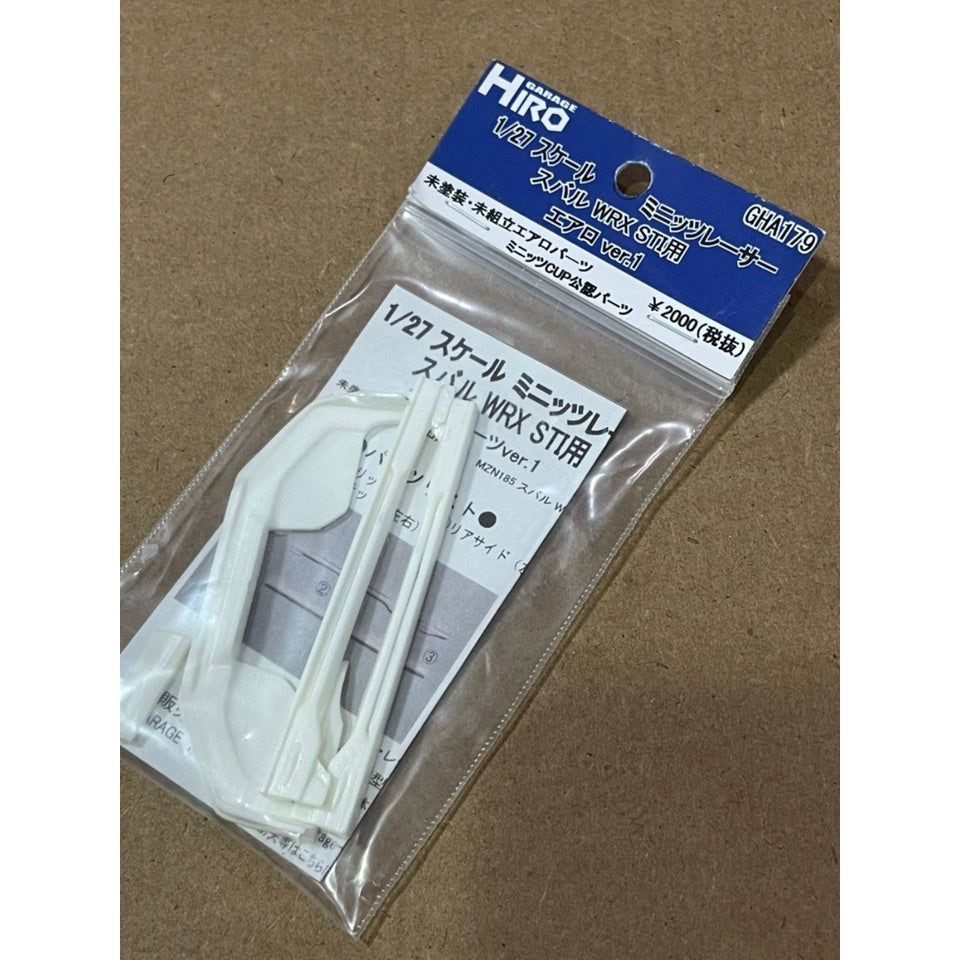 Garage Hiro GHA179 Aero Parts Set Ver.1 for SUBARU WRX STI  (KYOSHO MINI-Z Racer) (ไม่รวมบอดี้)