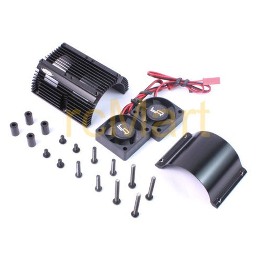 Yeah Racing YA-0261BK Heat Sink with Twin Tornado High Speed Fans sets for 1:8 Motors with around 40.8mm diameter