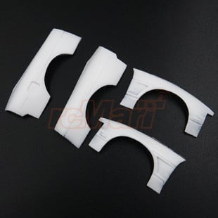 Garage Hiro GHA098 Over Fender Kit URAS White For Kyosho Mini-Z Racer NISSAN 180SX (ไม่รวมบอดี้)