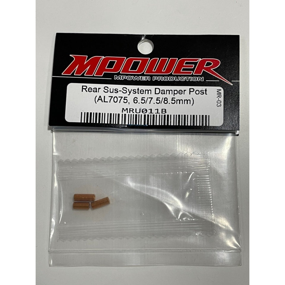 MPower MRU011B AL7075 Rear Sus-System Damper Post (6.5, 7.5, 8.5 /mm)