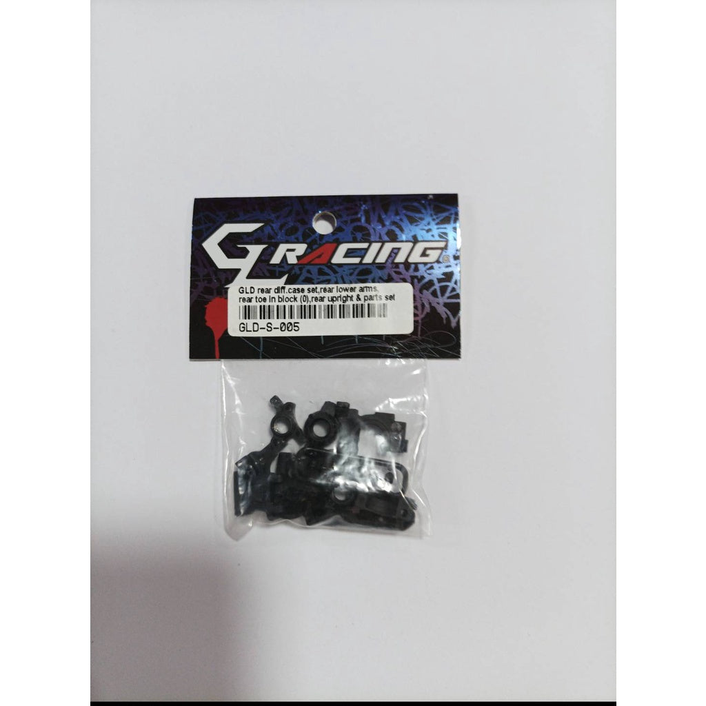 GL RACING GLD rear diff.case set,rear lower arms  rear toe in block (0),rear upright & parts set  GLD-S-005