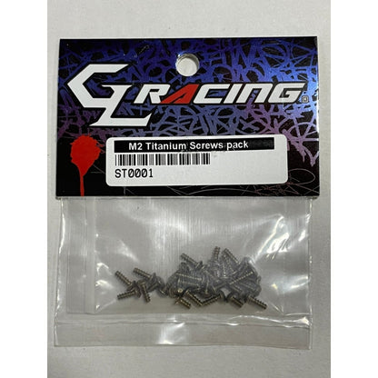 GL Racing ST0001 M2 Titanium Screws pack