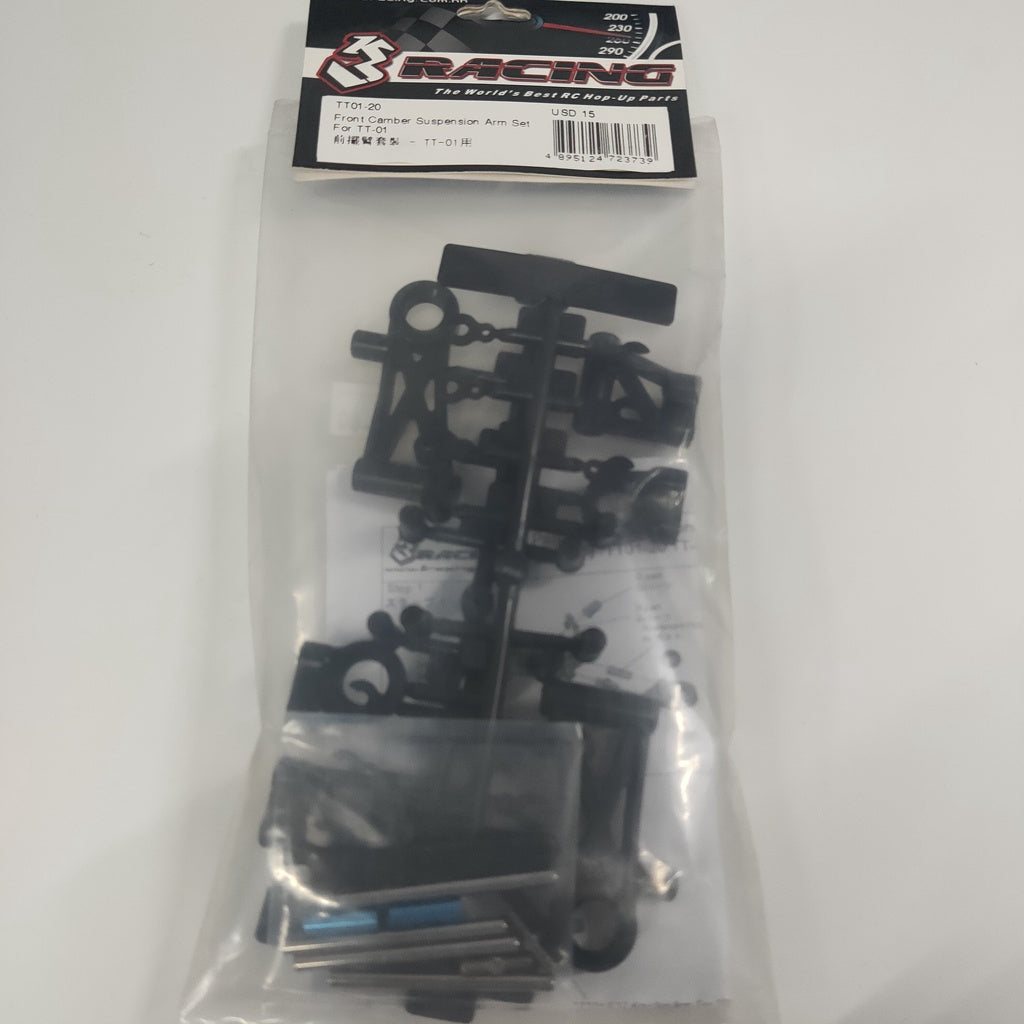 3Racing Tamiya TT-01 /TT-01 TYPE E Front Camber Suspension Arm Set