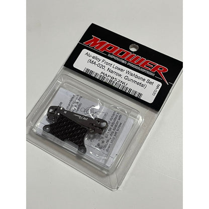 Mpower MAP052NU Alu-alloy Front Lower Wishbone Set (MA-020, Narrow, Gunmetal)