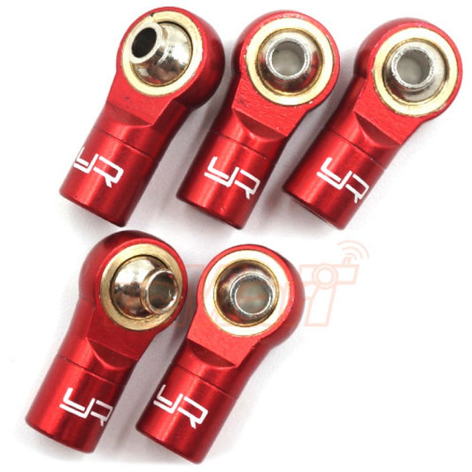 Yeah Racing YA-0572RD Aluminum Reversed Thread M3 Rod Ends 5pcs Red