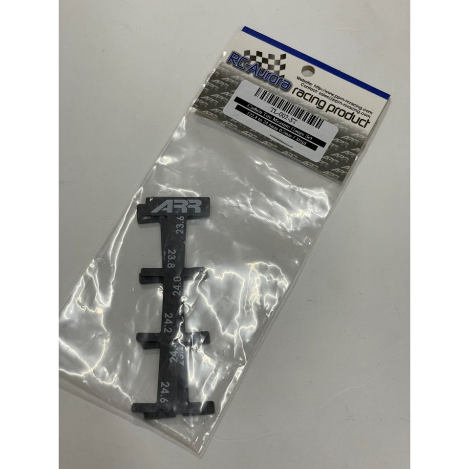 RC Aurora TL-002-ST Carbon Tire Measure Gauge Set (22.4 to 24.6mm 0.2mm / Step)