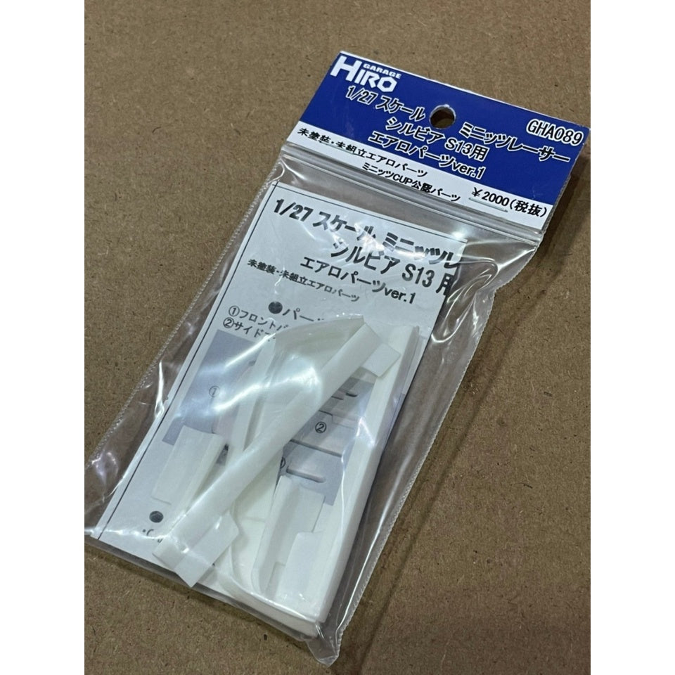 Garage Hiro GHA089 Aero Parts Set Ver.1 White For Kyosho Mini-Z NISSAN SILVIA S13 (ไม่รวมบอดี้)
