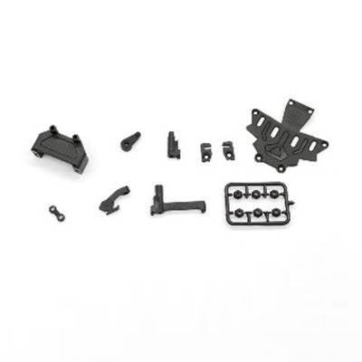 GL RACING GLD servo mount,body mouni, servo hom, 2nd deck,battery door & lock nuts set  GLD-S-004