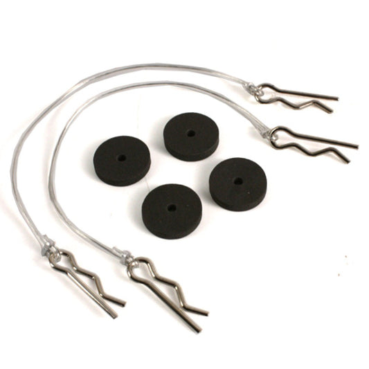 Yeah Racing YA-0241BK Body Protect Sponge Pad (BK) with wire 175mm & clip set for all 1.8 cars