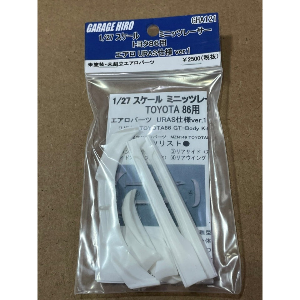 Garage Hiro GHA121 Aero Parts Set URAS Ver.1 for TOYOTA 86 (KYOSHO MINI-Z Racer) (ไม่รวมบอดี้)
