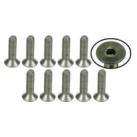 3Racing TS-FSM312M M3 x 12 Titanium Flat Head Hex Socket - Machine (10 Pcs)