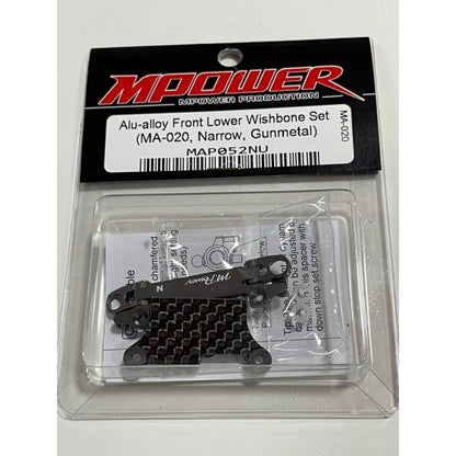 Mpower MAP052NU Alu-alloy Front Lower Wishbone Set (MA-020, Narrow, Gunmetal)