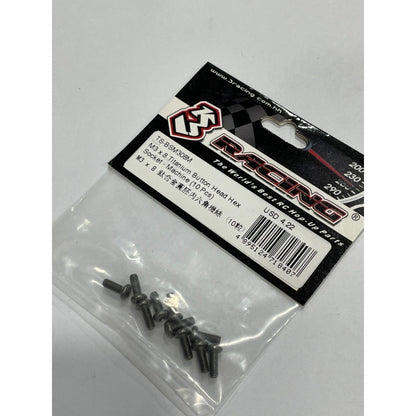3Racing TS-BSM308M M3 x 8 Titanium Button Head Hex Socket - Machine (10 Pcs)