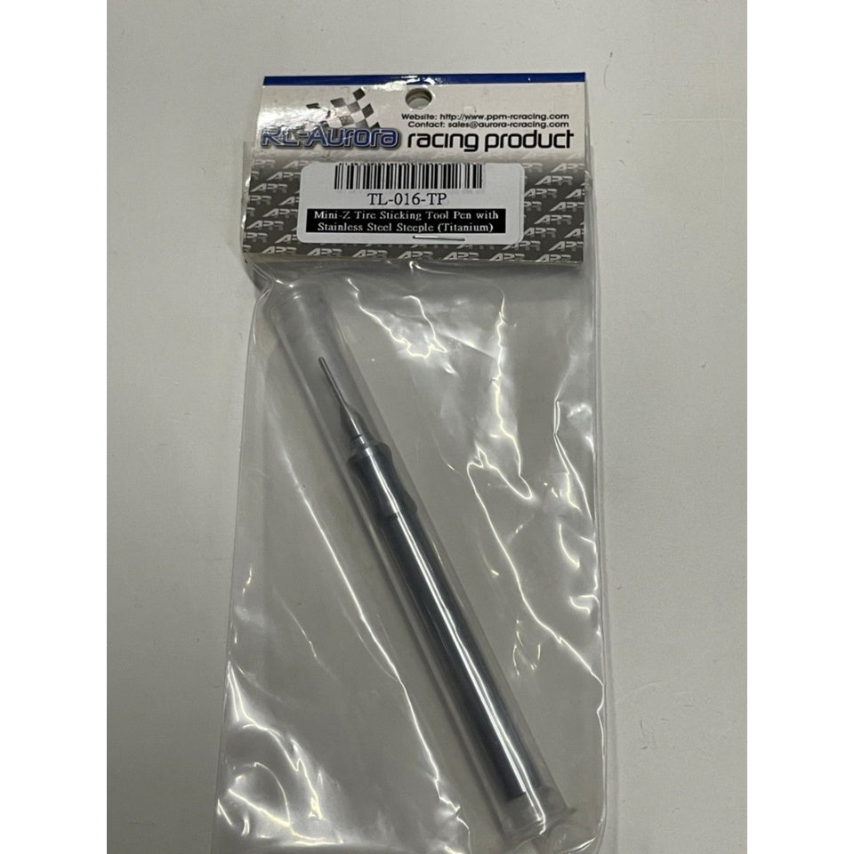 RC Aurora TL-016-TP Mini-Z Tire Sticking Tool Pen with Stainless Steel Steeple (Titanium)