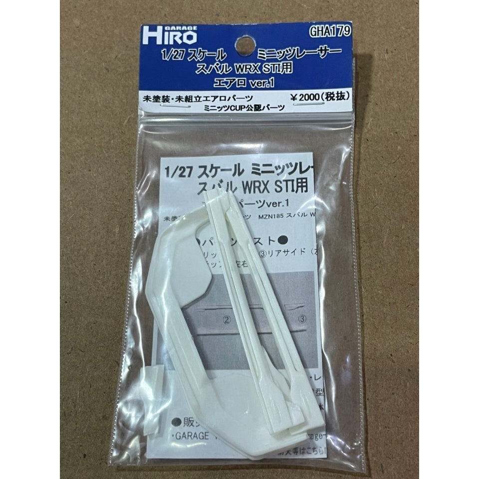 Garage Hiro GHA179 Aero Parts Set Ver.1 for SUBARU WRX STI  (KYOSHO MINI-Z Racer) (ไม่รวมบอดี้)