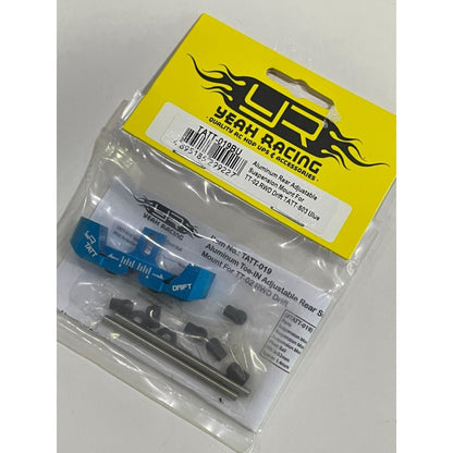 Yeahracing TATT-019BU Aluminum Rear Adjustable Suspension Mount For TT-02 RWD Drift TATT-S03 Blue
