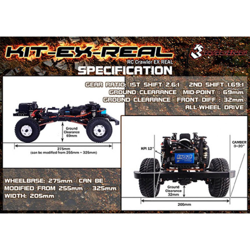 3Racing EX Real Kit (ไม่รวมชุด Electronic และ บอดี้)