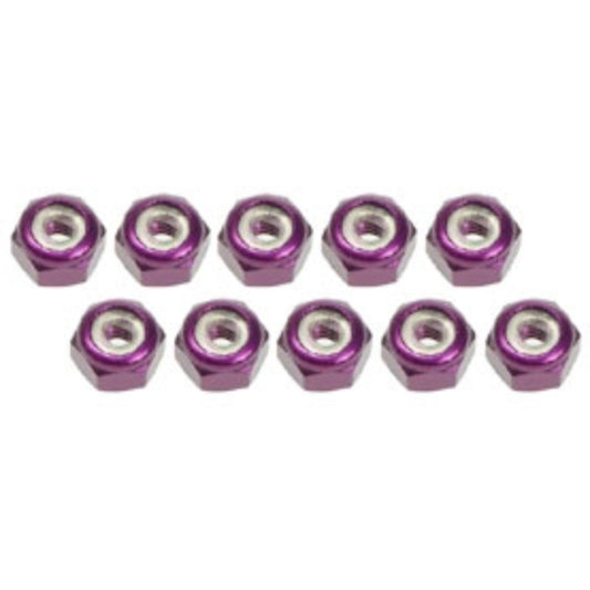 3Racing 3mm Aluminum Lock Nuts (10 Pcs) 3RAC-N30