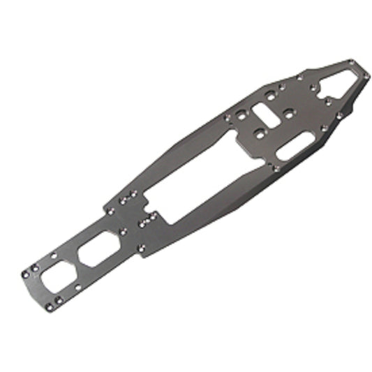 3Racing Mugen Seiki MTX4 Chassis 3mm Aluminum Main Chassis For Mugen MTX-4 Titanium Color MTX4-01/TI